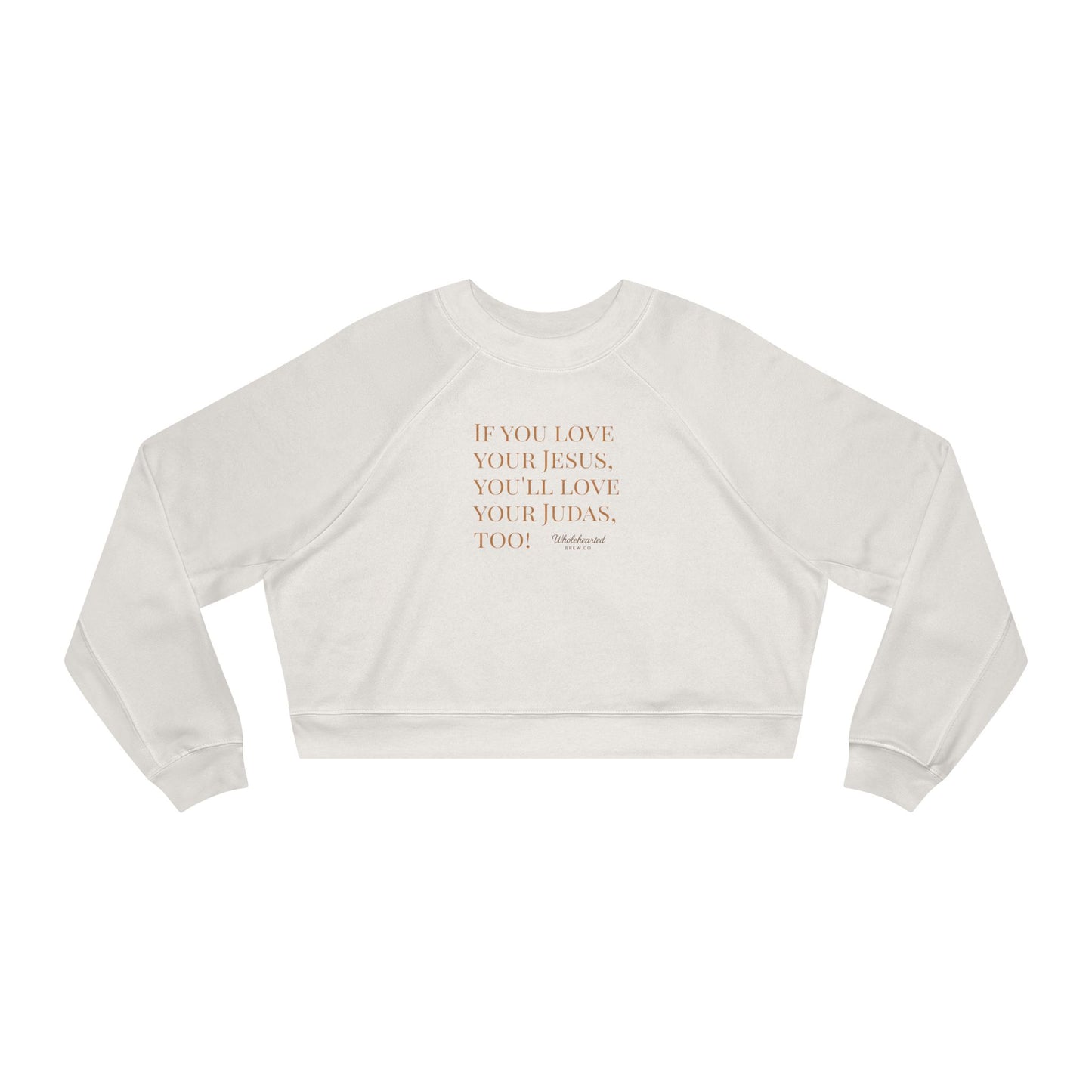 Love your Enemies Cropped Fleece Pullover for Women