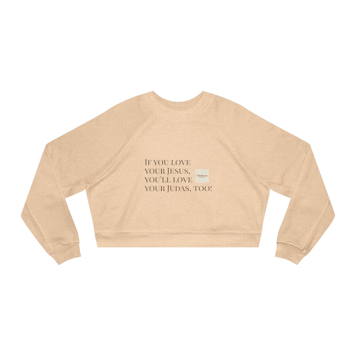 Love your Enemies Cropped Fleece Pullover for Women