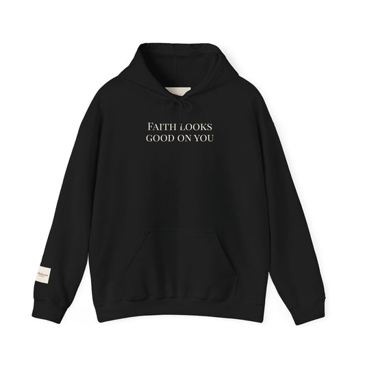 FAITH LOOKS GOOD ON YOU- Minimalist Cream Pullover with "Wholehearted Brew Co." Back & Sleeve Print