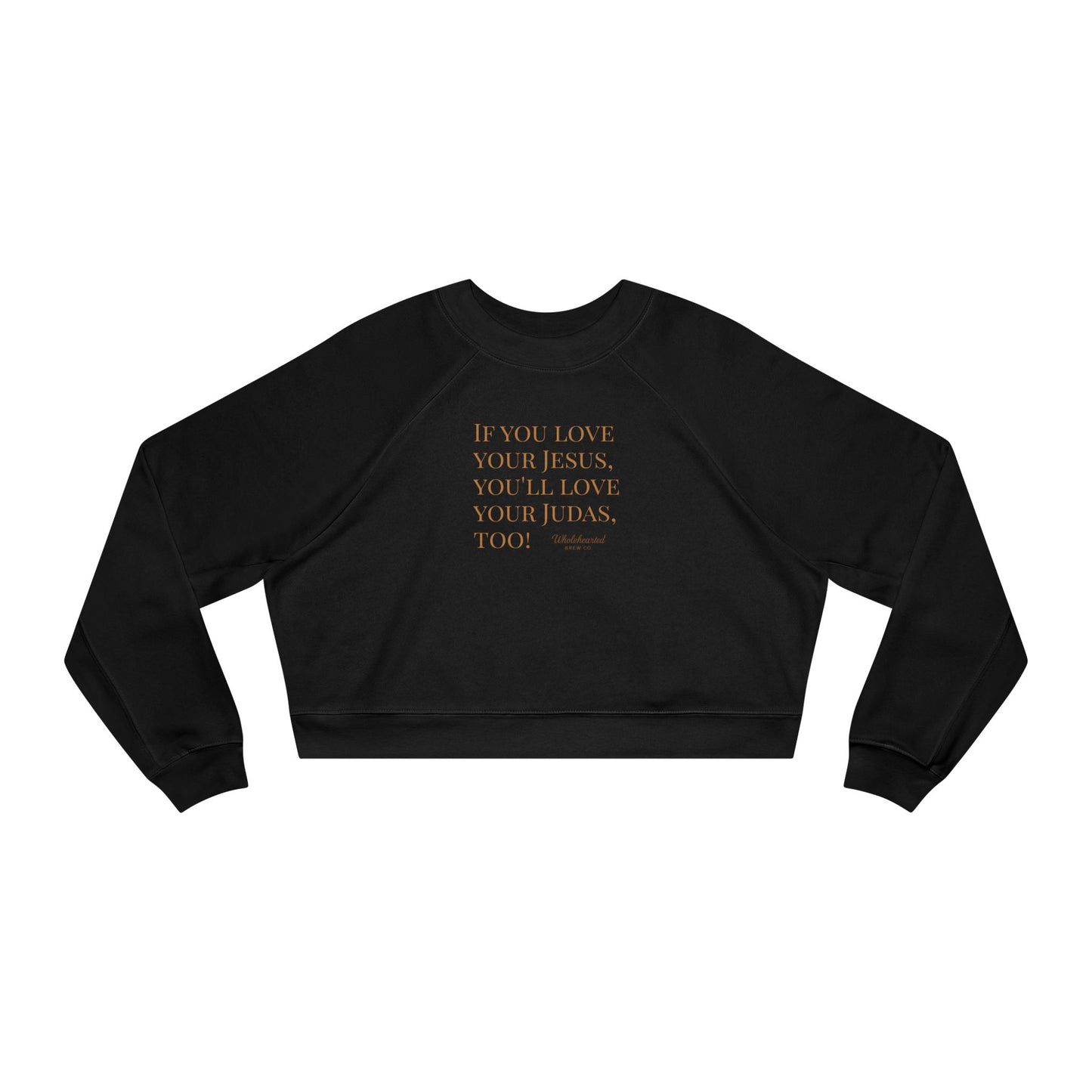 Love your Enemies Cropped Fleece Pullover for Women