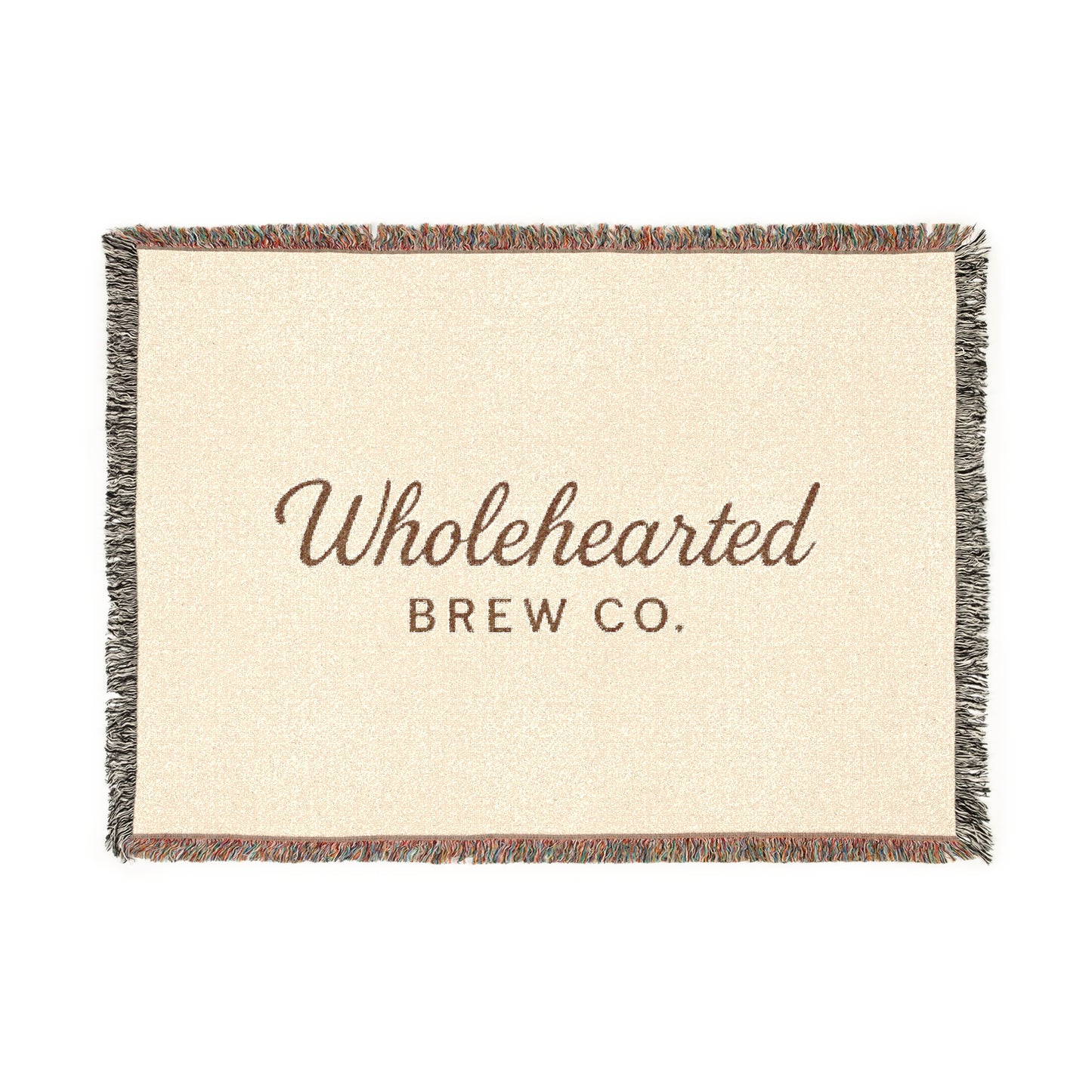 Wholehearted Brew Co. Woven Blanket - Cozy Home Décor for Coffee Lovers