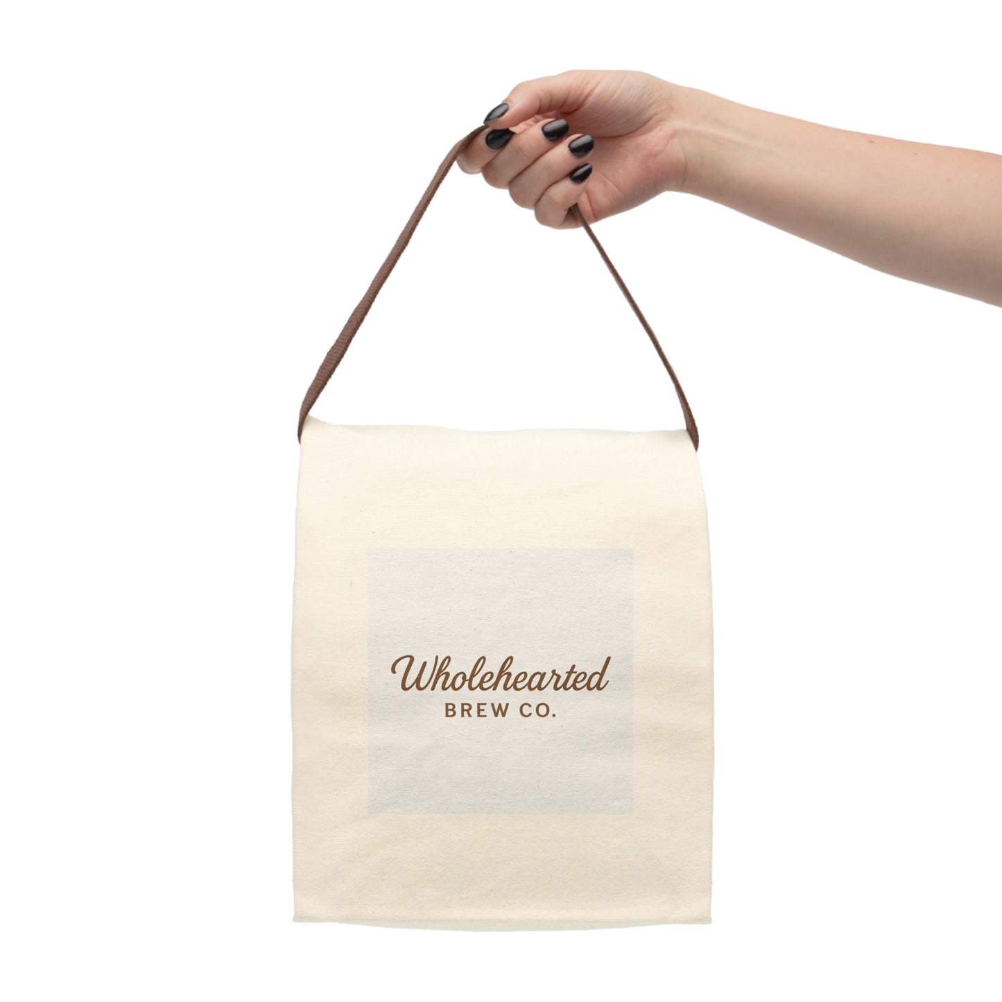 Eco-Friendly Canvas Lunch Bag with Strap - Wholehearted Brew Co.