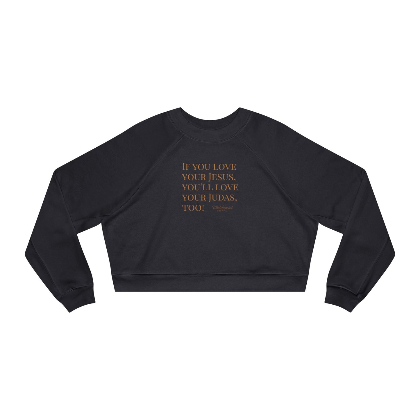 Love your Enemies Cropped Fleece Pullover for Women