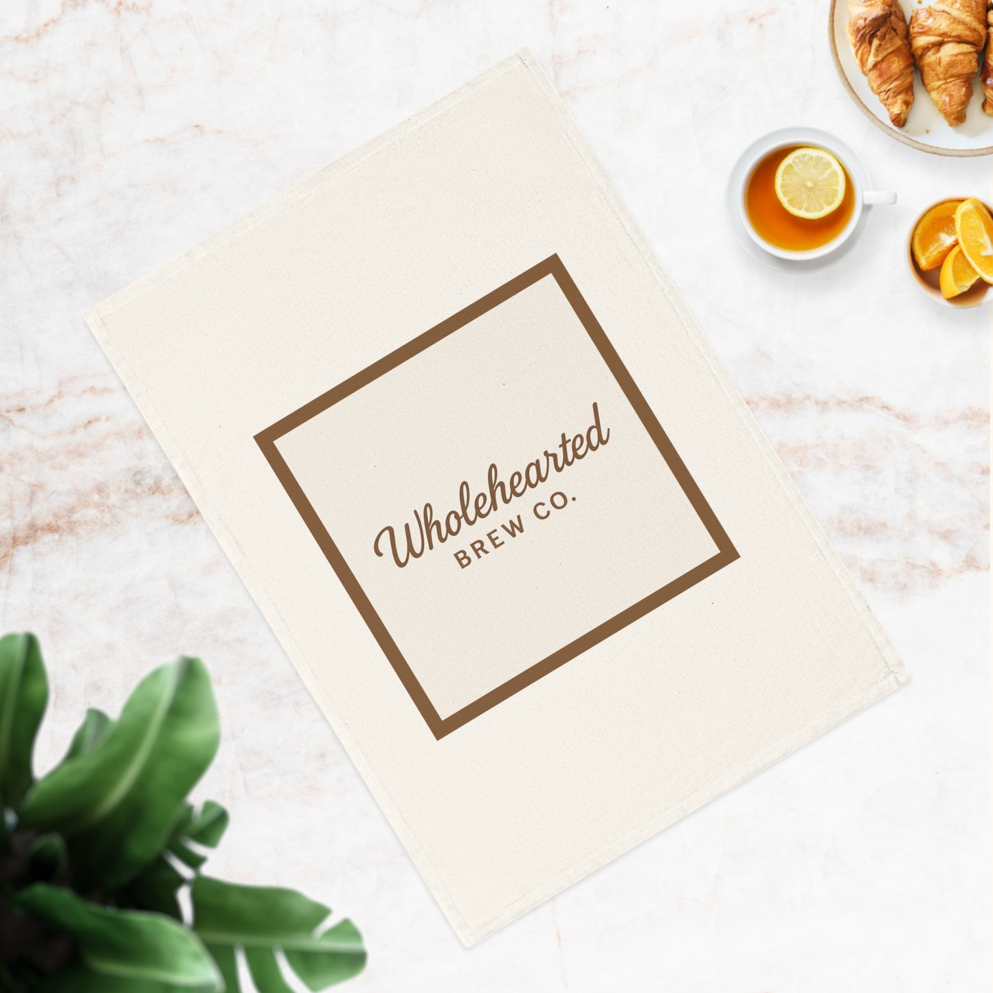 Wholehearted Brew Co. Cotton Tea Towel - Stylish and Functional Kitchen Decor